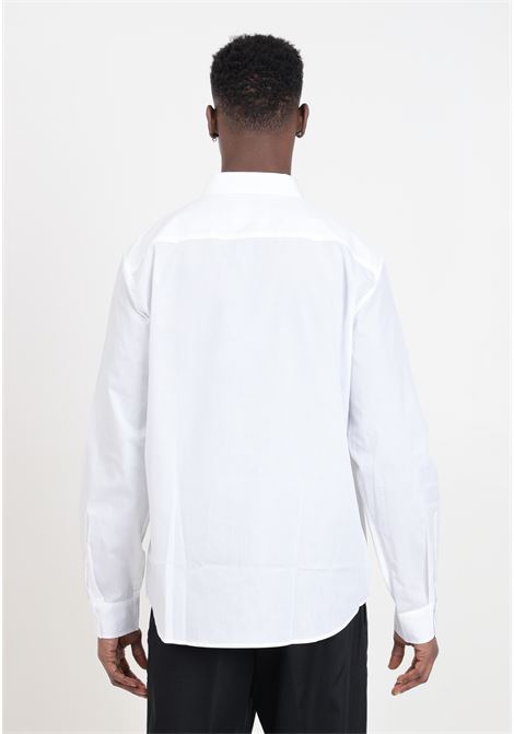 Camicia da uomo bianca logo V-Emblem VERSACE JEANS COUTURE | 76GALYR1CN002003
